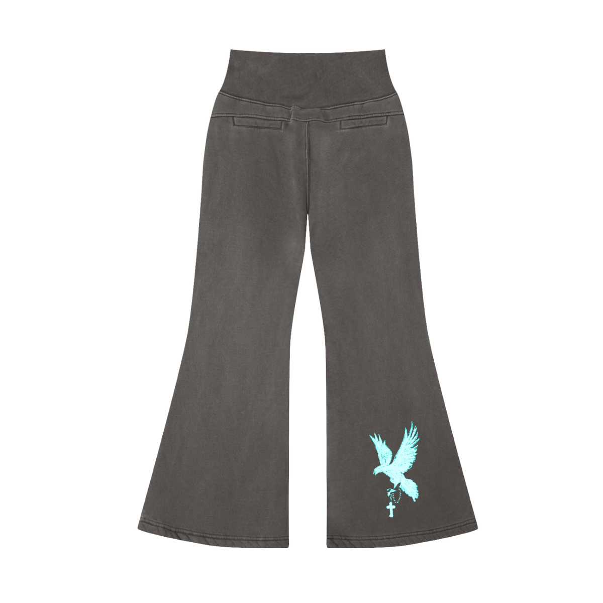 Vintage Washed Flared Fleece Pants