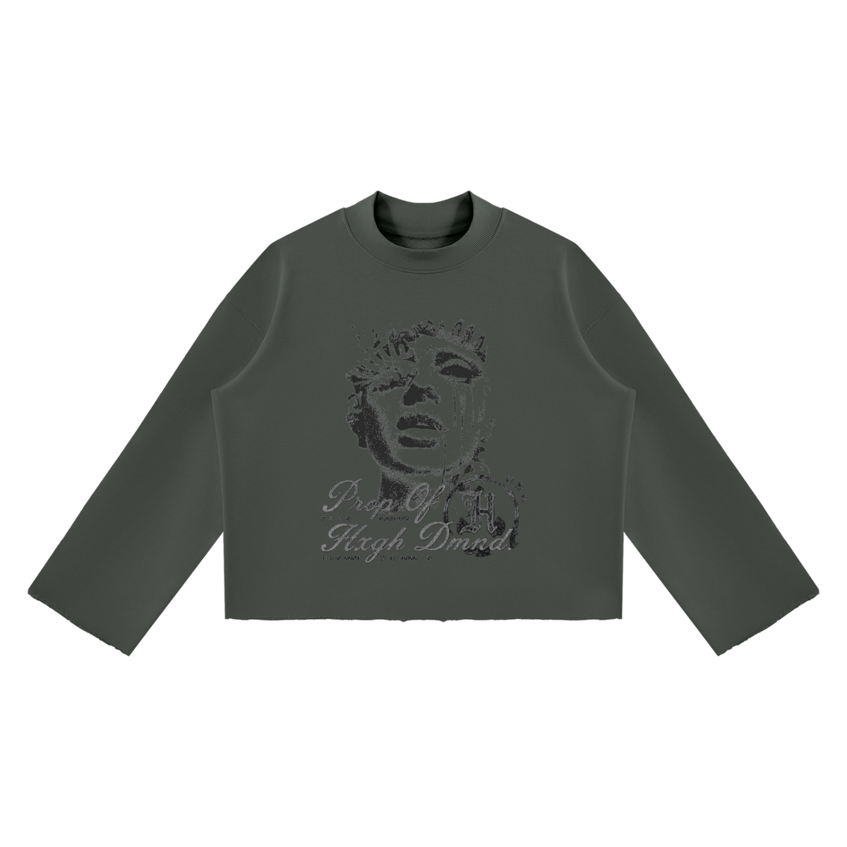 "Tears Of Beauty" Raw Edge Boxy Sweatshirt