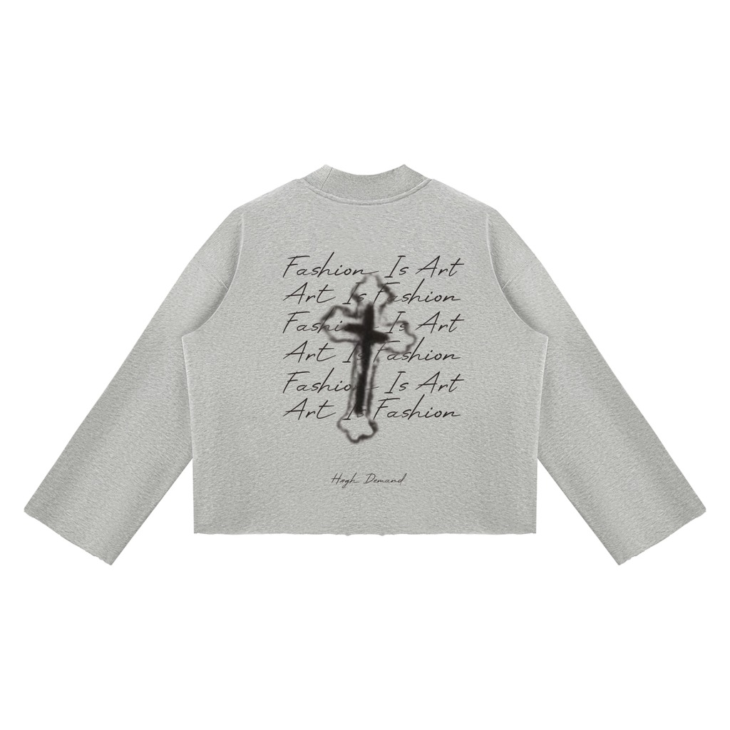 "Tears Of Beauty" Raw Edge Boxy Sweatshirt