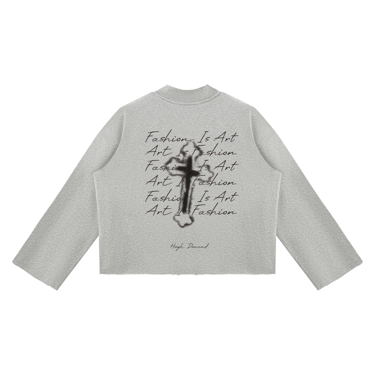 "Tears Of Beauty" Raw Edge Boxy Sweatshirt