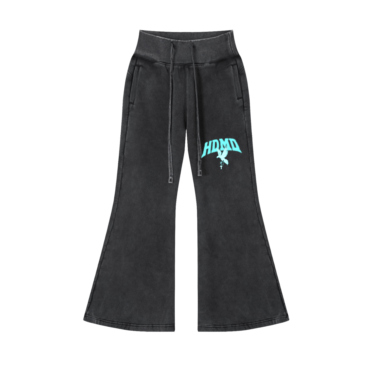 Vintage Washed Flared Fleece Pants