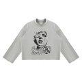 "Tears Of Beauty" Raw Edge Boxy Sweatshirt