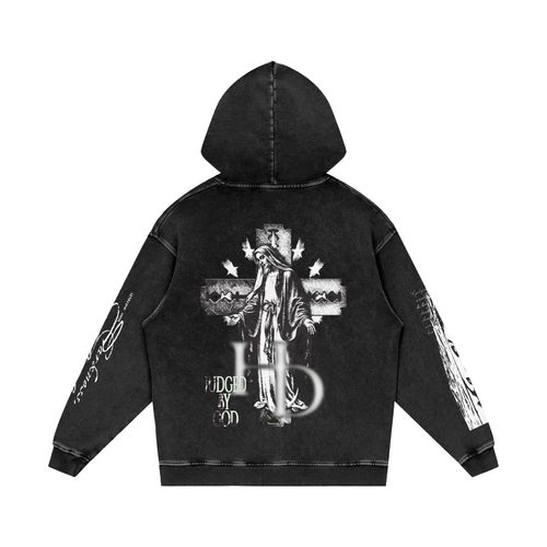 JBG “Graphic Snow Washed Hoodie”