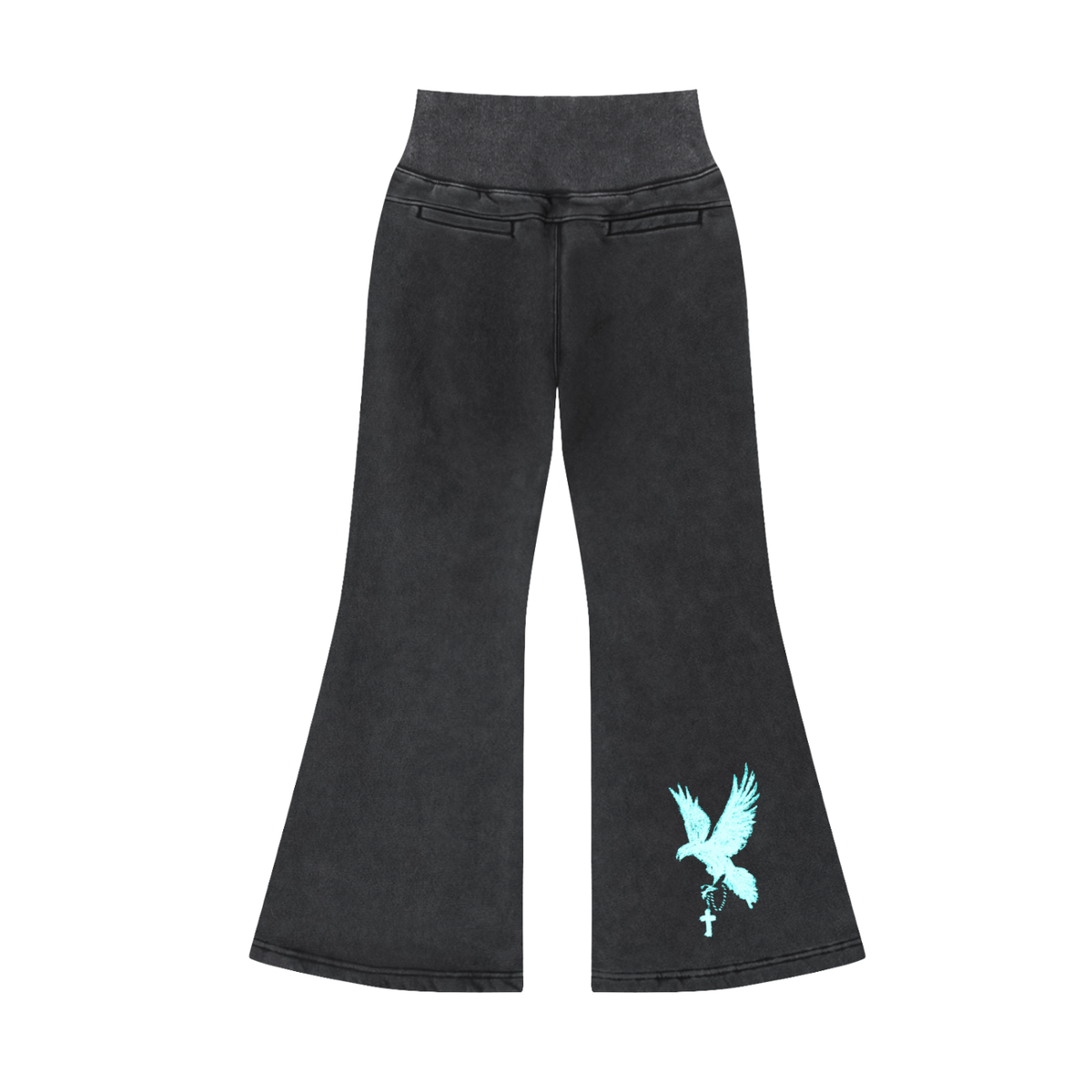 Vintage Washed Flared Fleece Pants