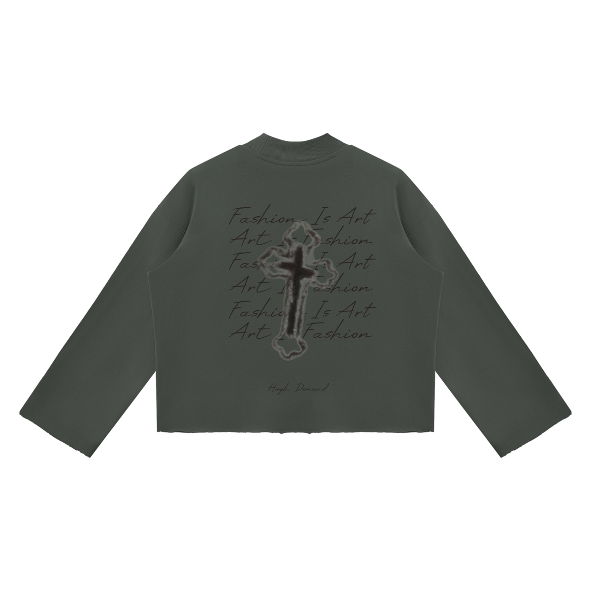 "Tears Of Beauty" Raw Edge Boxy Sweatshirt